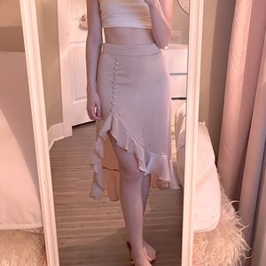 Shimmery button skirt